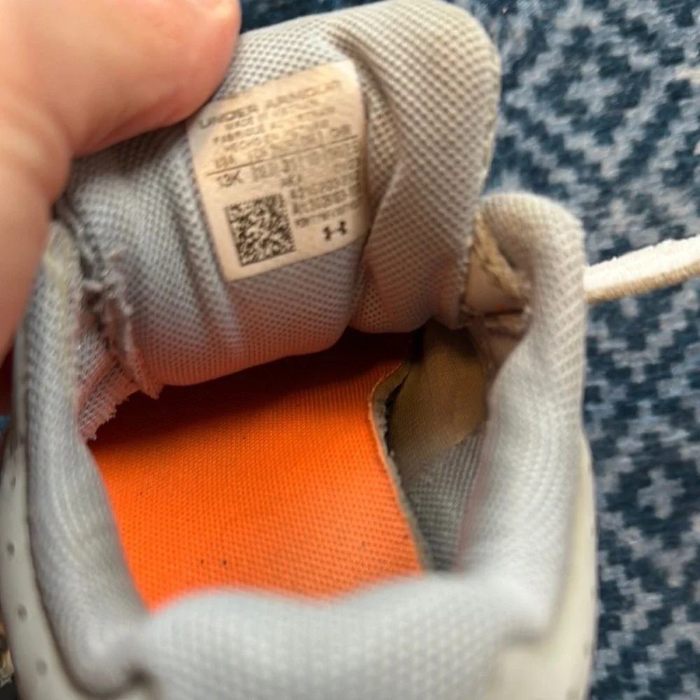 Under Armour Kids' Gray and Orange Sneakers